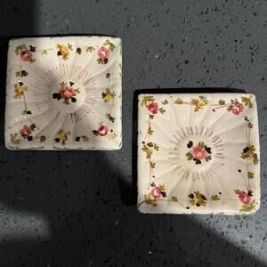 VTG Hand painted Ashtray Trinket Dish Made In Italy